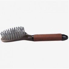 Horze Maddox Leather Handle Tail Brush brown